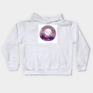 Moonlit village Kids Hoodie